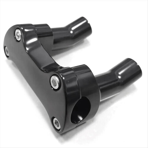 Tampa superior preta para elevadores de guidão de 3,5 polegadas com abraçadeira para Dyna Softail XL 2
