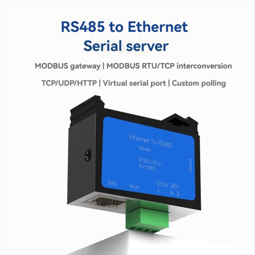 RS485 til Ethernet seriel portserver Modbus /IP 600bps-921600bps industriel IoT-kommunikationsserver 1