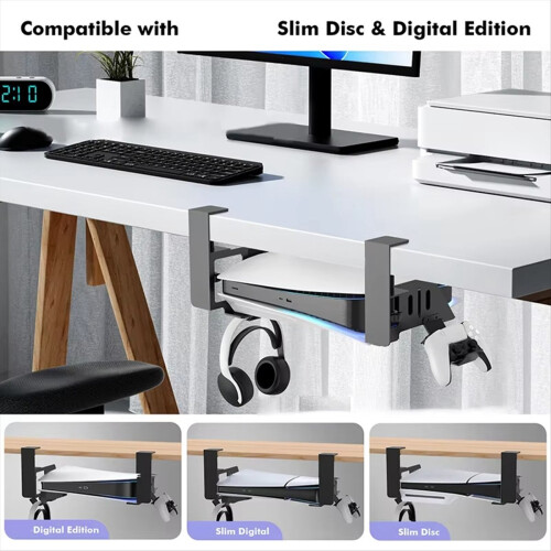 Under Table Hanging Holder for /for Slim Game Console Stander Bracket Earphone Gamepad Desktop Game Controller 1