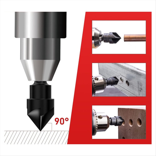 Deburring Chamfer Tool Set, 2PCS External Internal Rotary Deburring & Chamfer Tool, External Debur Coverage 2