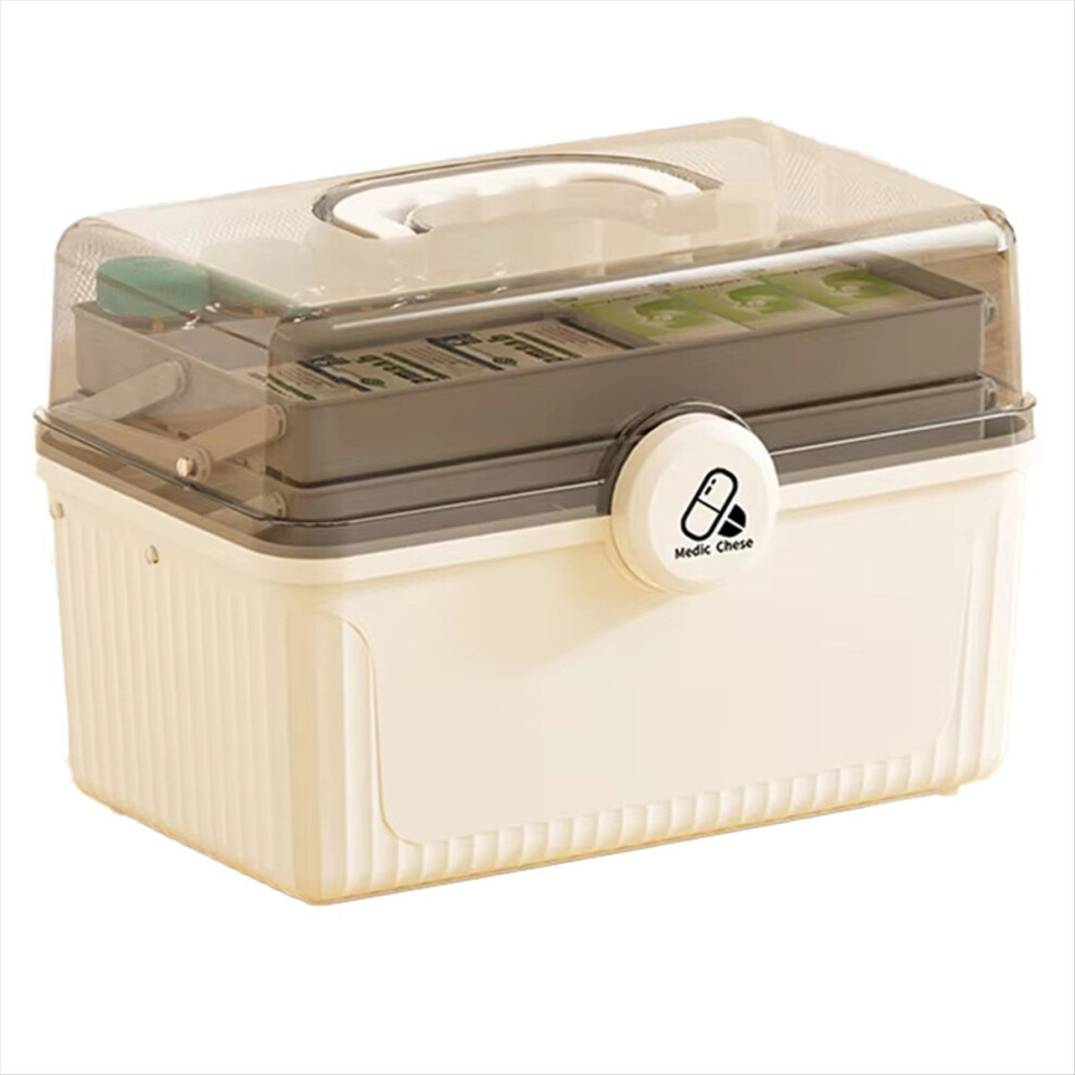 Portable Multi-Layer Medicine Organizer Box Large Capacity Kit Storage with Classification Compartments A