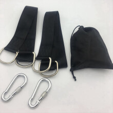 Kit de 2 correas colgantes para columpio de árbol de 1,5 m con 2 mosquetones, correa de extensión de barra única, sin lámina protectora