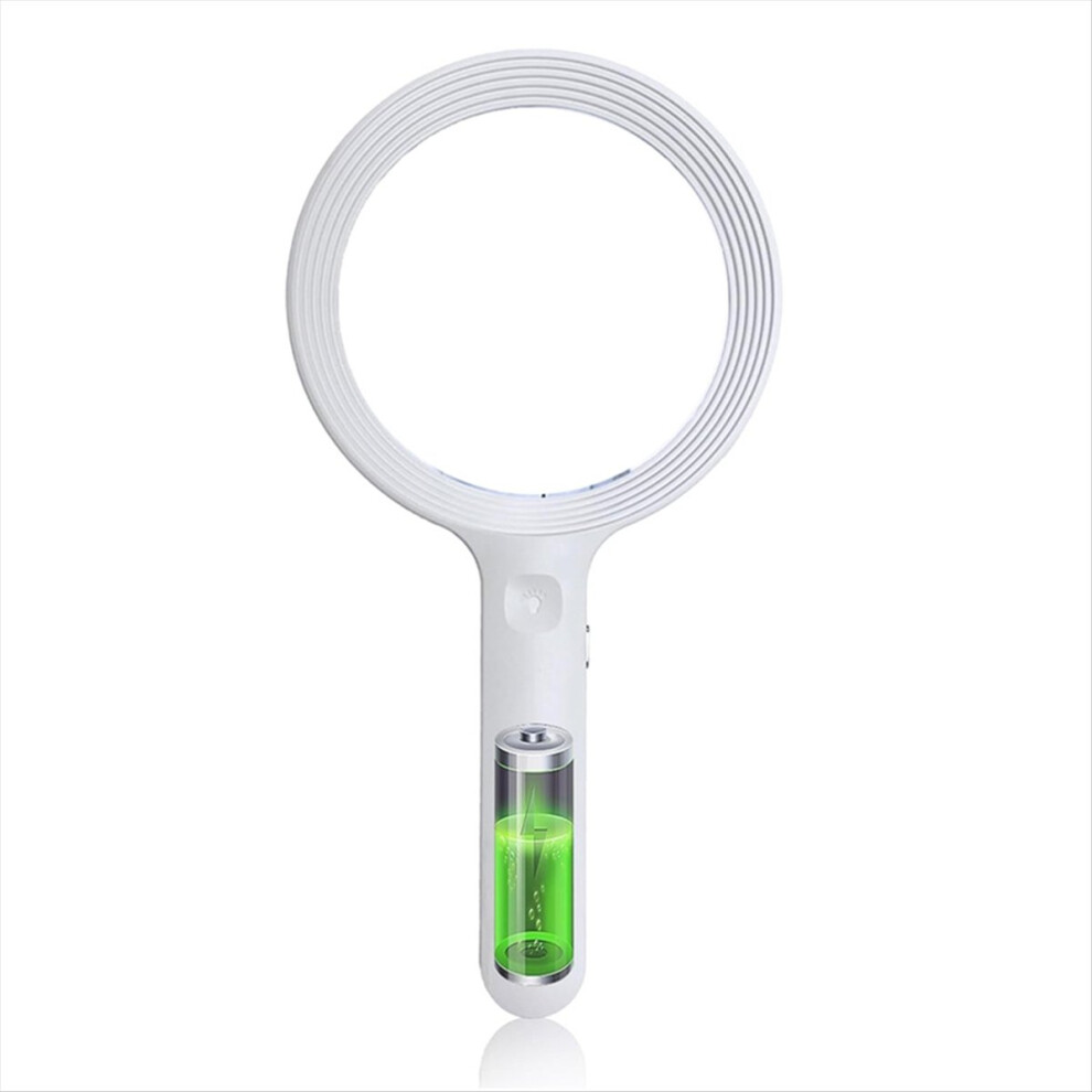 Light Magnifying Glass - 12 Led Handheld Reading For Seniors - 30X 60X Magnification, 3 Ing Modes, Usb Rechargeable