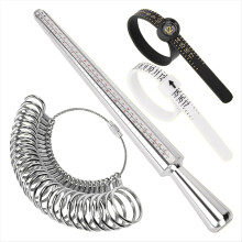 Metal RingSizing Tool Set with FingerSizing Mandrel RingSizing Jewelry Tools, 4 Pieces