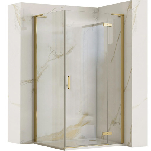 Καμπίνα Ντους Rea Hugo 100x80 Brushed Gold