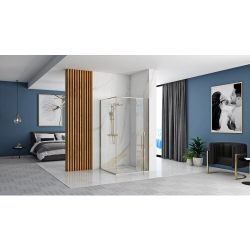Καμπίνα Ντους Rea Fargo 90x90 Gold Χωρίς ντουζιέρα 2