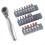 Mini Spiny Wheel Wrench 1/4 Positive and Reverse Fast Screwdriver, Inner Hexagonal Plums Blossom Multi -Function Set 1