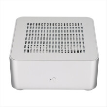 Aluminiumskabinet til lille stationær computer, strømforsyning, HTPC, mini-ITX pc-kabinet, 2 USB 3.0-porte