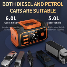 Car Jump Air Inflation Bærbar Ladepumpe Maskin Bilbatteri Power Bank Lader Luftpumpe A