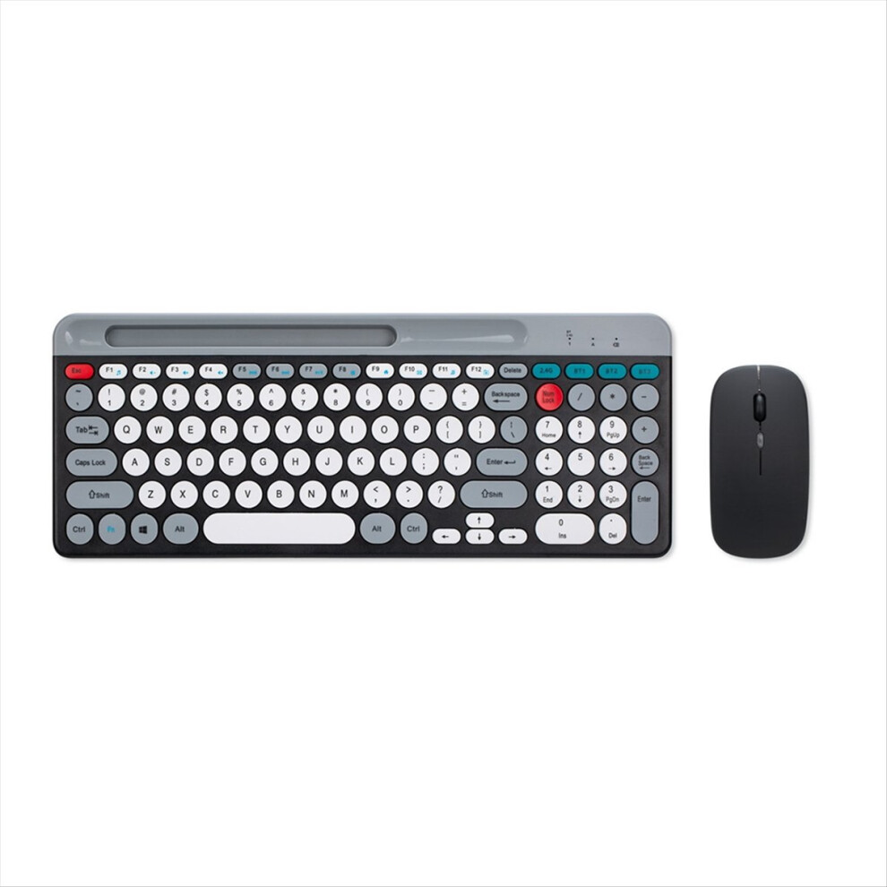 2.4G Wireless Keyboard Mouse Combo Portable Bluetooth Colorful Keyboard Rechargeable Silent For Tablet Laptop Desktop 4853544001455