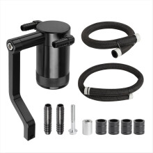 Reservatório de óleo 5.7 HEMI com suporte em Z, separador de óleo e ar em alumínio billet para Charger 300 6.4L, preto.