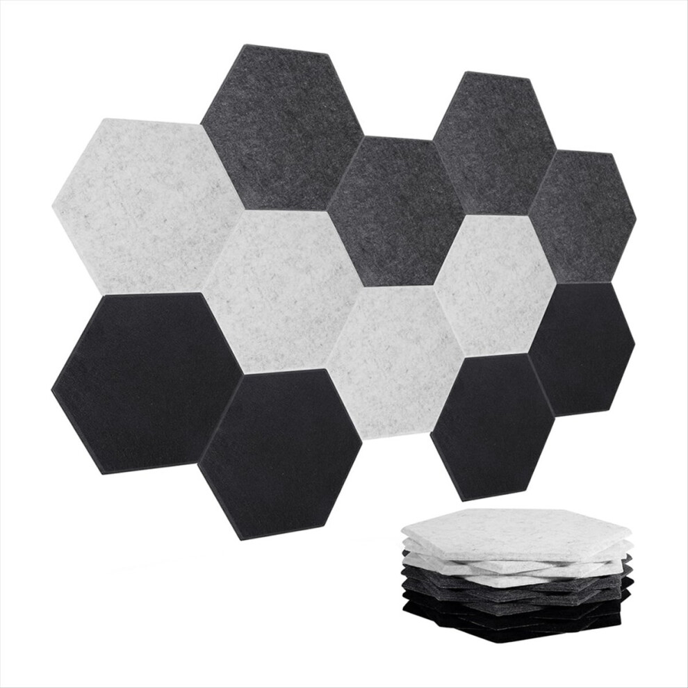 Acoustic Panels, 12 Pack Soundproof Wall Panels,Self-Adhesive Sound Absorbing, Hexagon Sound Proof Panels 4853544026366
