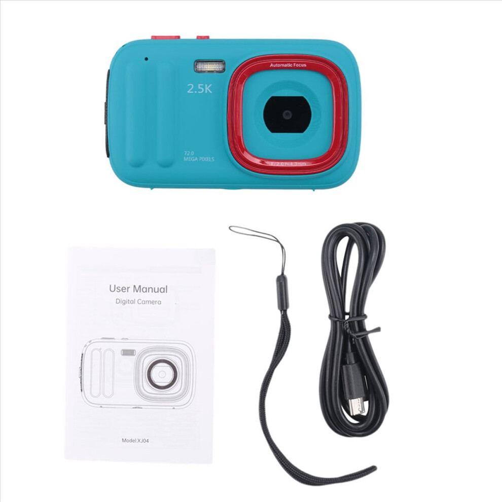 72Mp Digital Camera 2.5K Compact Point And Camera, 16X Zoom Auto Focus Camera With Mp3 For Kids Blue 4853544007624
