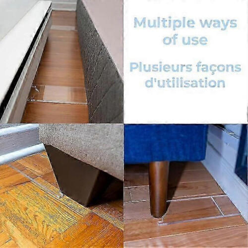 (2 Small)Clear Couch & Bed Stopper  Universal Wall Spacer (2Pack), Protects Walls, Prevents Fire Risks from Heaters & Keeps Space for Outlets 2