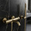 Βρύση Μπανιέρας Rea Lungo Grip Brush Gold 3