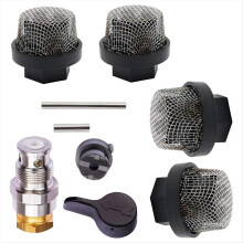 395 490 495 595 3400 390 Airless -maaliruiskulle, 235014 ruiskun esipaineventtiilille ja 246385 7/8 tuuman UNF-imusiivilälle