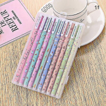 (I)10 Color Art Pen Set With Case Contour Marker Gift Card Writing Drawing Pen Coloring