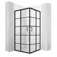 Calani Black Delta 90x90 Douchewand