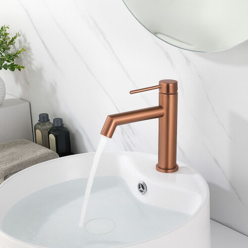 Βρύση Νιπτήρα Rea Foss Brush Copper Low 1