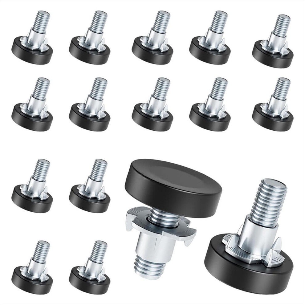 1/4 Inch Thread Leveling Feet, 16 Pcs Furniture Levelers With T-Nuts, Adjustable Furniture Feet Threaded Screw In 4853544033753