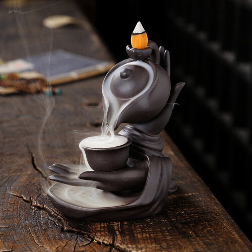 Burner Buddha Hand Backflow Incense Waterfall Burner Smoke Incense Holder Waterfall 2