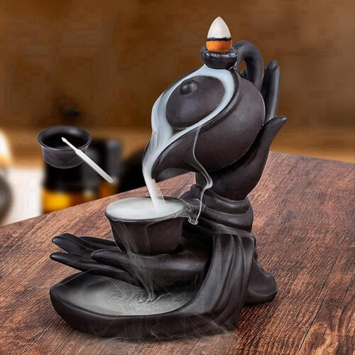 Burner Buddha Hand Backflow Incense Waterfall Burner Smoke Incense Holder Waterfall 1