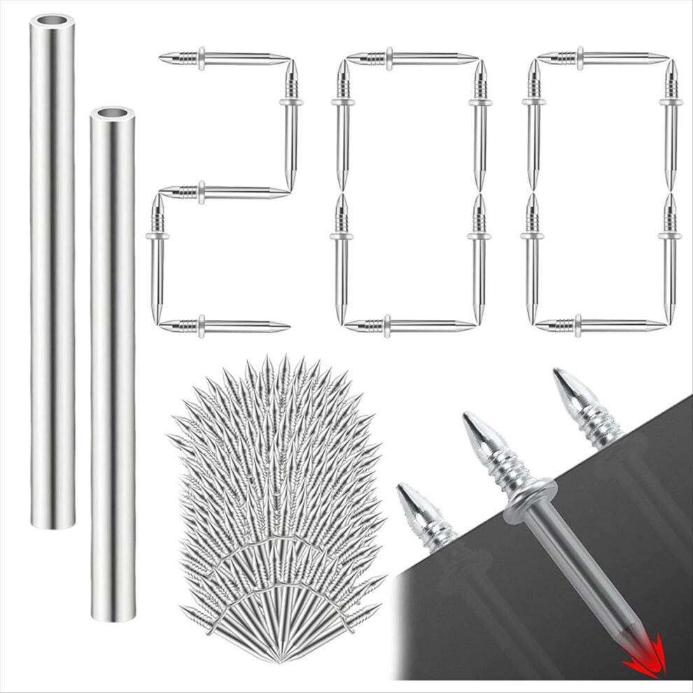 200Pcs Hardware Carbon Steel Nails For Seamless Installation,Double-Head Skirting Thread Seamless Nail,Skirting Marking 4853544032145