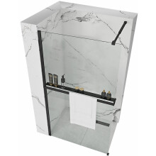 Rea Aero Black Mat 110 Douchewand Met Plank En Evo Hanger