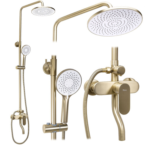 Σετ Ντους Rea Drop Brush Gold
