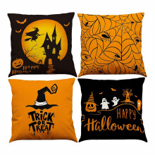 Dekorativní povlak na polštář, farmářský styl, halloweenský motiv, čtvercové povlaky na polštáře, prodyšná látka, snadno se