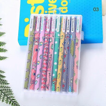 (C)10 Color Art Pen Set With Case Contour Marker Gift Card Writing Drawing Pen Coloring