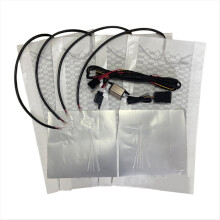 Universal Built-in Car Seat Heater Kit Fit 2 Seats 12V Carbon Fiber Heating Pads W 5 Levels Control Switch System