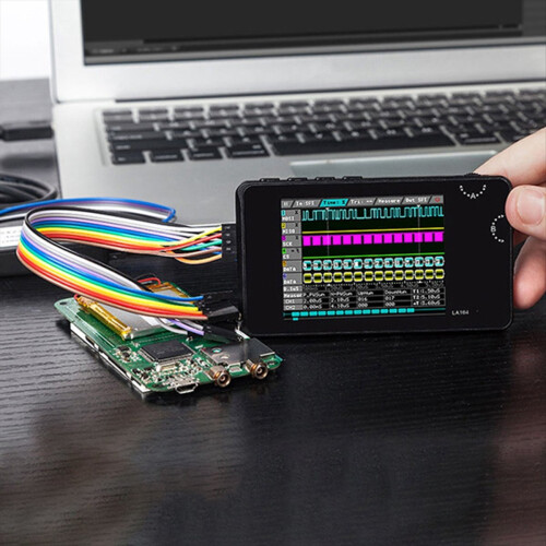 LA104 Digital Logic Analyzer Screen 4 Channels Oscilloscope SPI IIC UART Programmable 100M Sa/S Max Sampling Rate