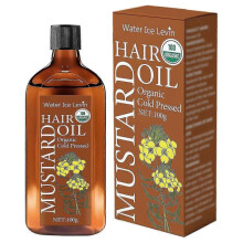 (3PCS)Mustard Hair Oil, Organic Cold Pressed Mustard Oil for Hair Growth, Eliminates Split Ends, Prevent Hair Loss, Restores Dry Damaged Hair
