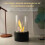 (White) Tabletop Fire Pit Easy to Use Maintain Elegant Dining Table Centerpiece 4
