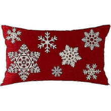 (shape31)Christmas Pillow Covers Merry Christmas Throw Pillow Decorative Christmas Red