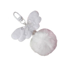 Mooie beer telefoon charme zoete strik telefoon ketting riem-Wit