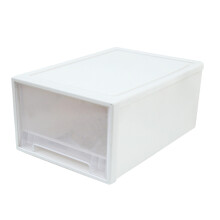 Gratis installationsförvaringslösning, smidigt tryck och drag, hållbar plastlåda med dammtät lock, mångsidig organisation för hemmet