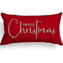 (shape34)Christmas Pillow Covers Merry Christmas Throw Pillow Decorative Christmas Red