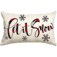 (shape1)Christmas Pillow Covers Merry Christmas Throw Pillow Decorative Christmas Red