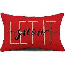 (shape22)Christmas Pillow Covers Merry Christmas Throw Pillow Decorative Christmas Red