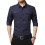 (M,Blue)Mens Casual Solid Cotton Slim Fit Shirt Tw 1