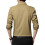 (L,Khaki)Mens Casual Solid Cotton Slim Fit Shirt Tw 3