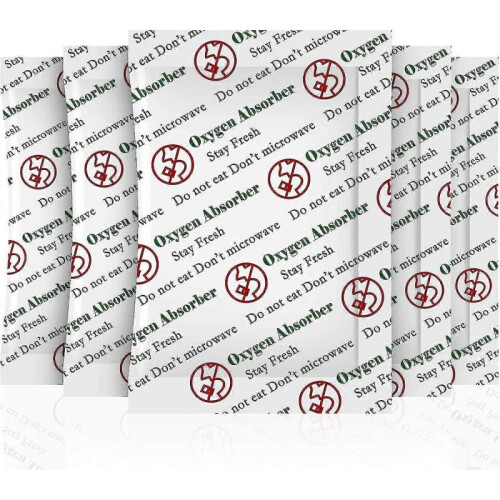 100 Pack 200cc Oxygen Absorber Sachets for Food Storage Tw
