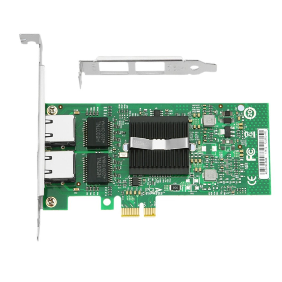 Pcie 2 Port Gigabit Ethernet Network Card Adapter I82576 Chip Rj45 Server For Desktop Pc 10/11, And Linux 4854128952293