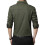 (L,Army Green)Mens Casual Solid Cotton Slim Fit Shirt Tw 2