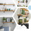 6 Inch Folding Shelf Brackets, 2 Pack Wall-Mounted Brackets, Space-Saving DIY Foldable Shelf for Tables 4