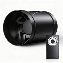 Inline Pipe Fan, 100 mm Adjustable,Quiet Extractor Fan with Power Cable, Bathroom Fan for Greenhouses, Basements