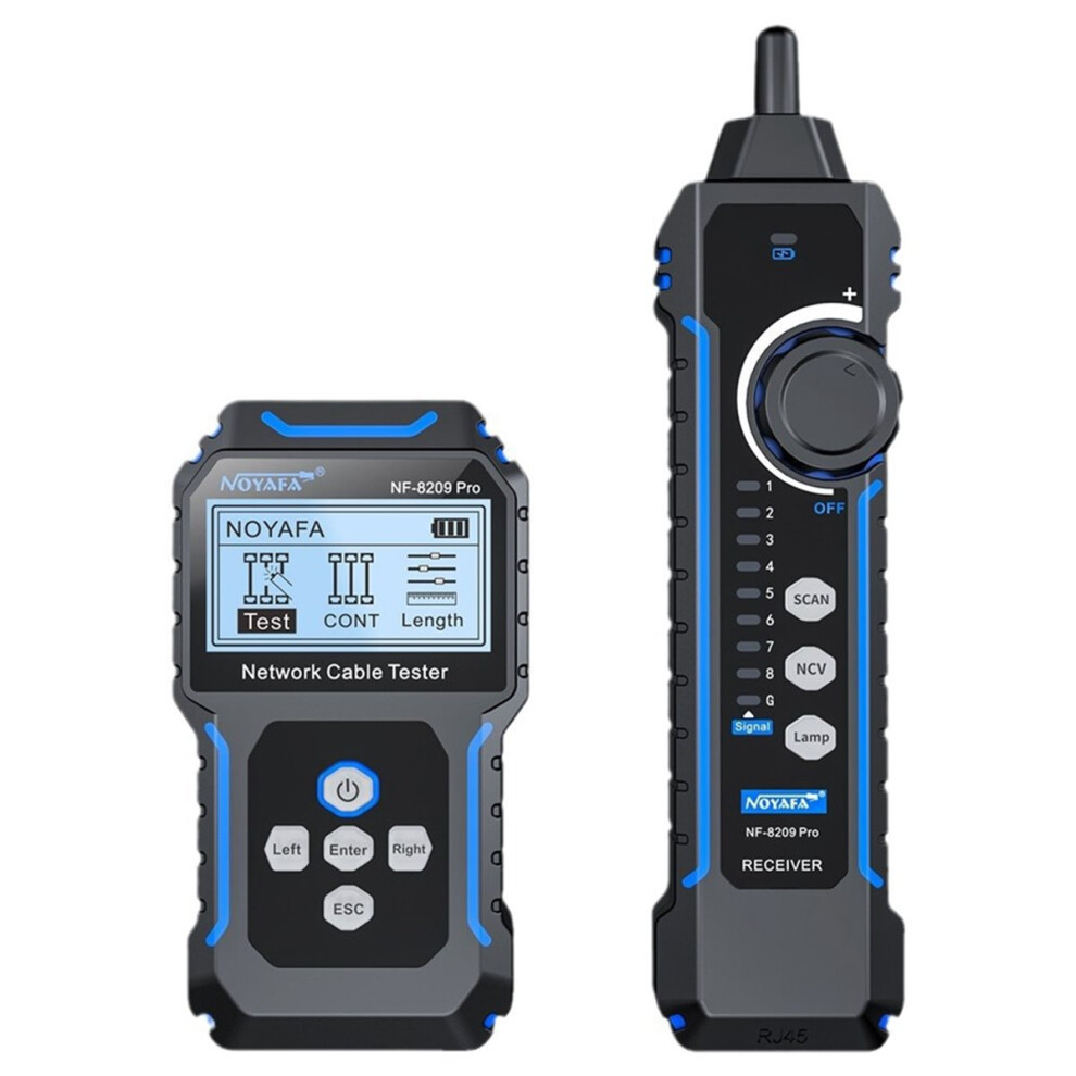 8209Pro Network Cable Tester Cat5 Cat6 Poe Cable Tracker Tester Detect Length Continuity Test With Ncv & Lamp 4854128969178