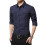 (XS,Blue)Mens Casual Solid Cotton Slim Fit Shirt Tw 2